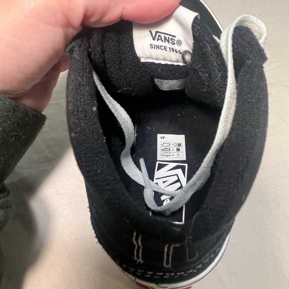 VANS Sk8-Hi Sneakers GUC Black & White Kids Size 3/Women’s Size 4.5 - Picture 9 of 15